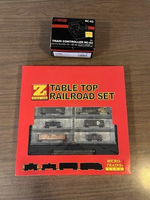 Micro Trains Z Scale Santa Fe Table Top Railroad Set With Rokuhan Power Pack