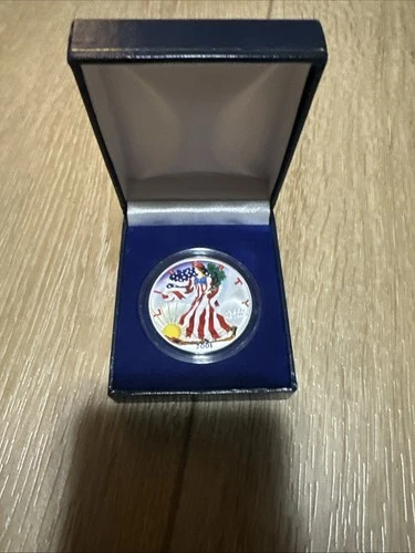 2001 1 oz Silver American Eagle Silver Bullion US Coin.