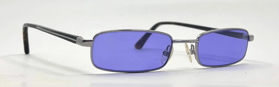 Giorgio Armani GA272-Y2K Vintage Sunglasses-New Solid Violet Blue Custom Lenses - Image 3 of 4