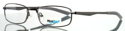 BLUE SURF S697 Col 20 Gunmetal Mens Rectangle Full Rim Eyeglasses 50-17-135 B:27