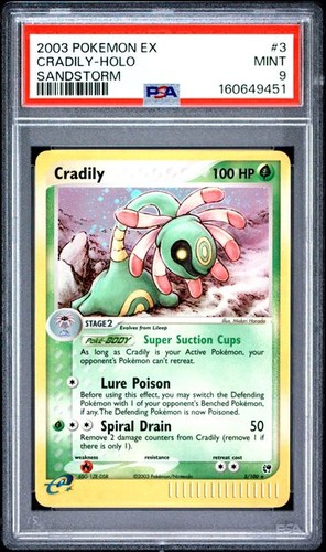 Cradily graded PSA 9 for sale on eBay