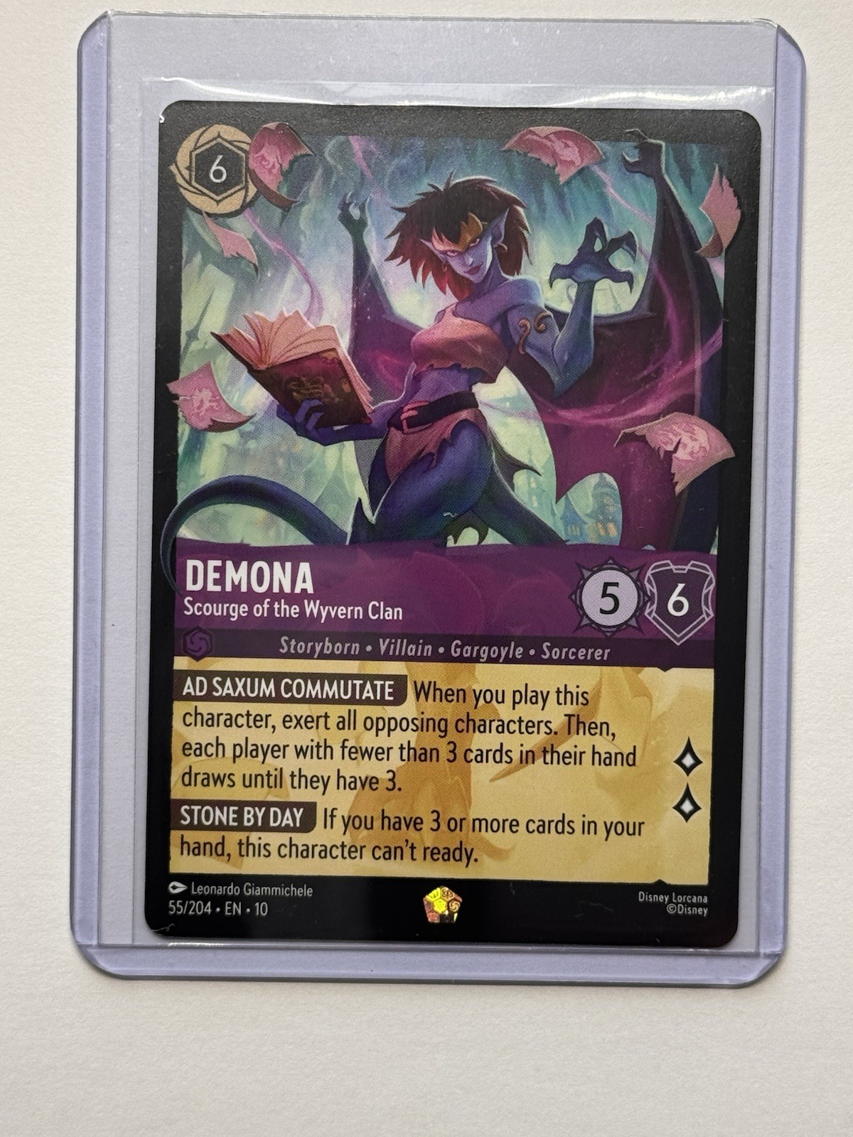 Lorcana Demona Scourge Wyvern Clan 55/204 Legendary NM Whispers Well