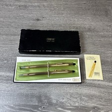 Vintage Cross Classic Century 12K Gold Filled Pen  Pencil Set No. 6601 Texaco