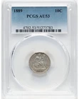 1889 10C Liberty Seated Dime PCGS AU53