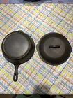 Lodge # 8 3 Notch Vintage Cast Iron Chicken Fryer 10-1/4 diameter With Lid