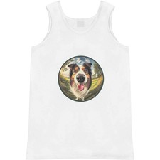 'Smiling Border Collie' Adult Vest / Tank Top AV051906