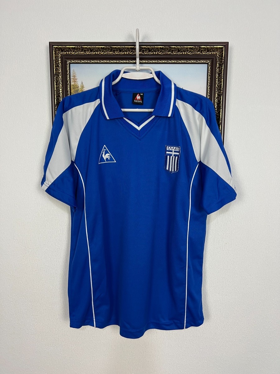 Greece Home football shirt 2002 Soccer Le Coq Sportif #7 Zagorakis