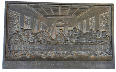 Gußplatte (Eisenguß) das letzte Abendmahl - nach Leonardo da Vinci 1452-1519