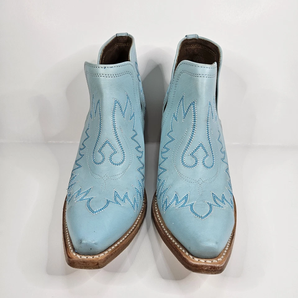 Ariat Dixon Light Blue Leather Womens Size 8.5B Boot Country Western Boots  - Image 3 of 4