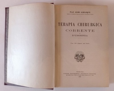 Chirurgische Strom- und Notfalltherapie - A. Alhaique UTET 1925