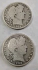 1908 S 1909 P Barber Half Dollar 90% Silver Lot of 2 #94
