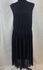 Hazel Women’s Size Small Black Sleeveless Pleated Skirt Dress