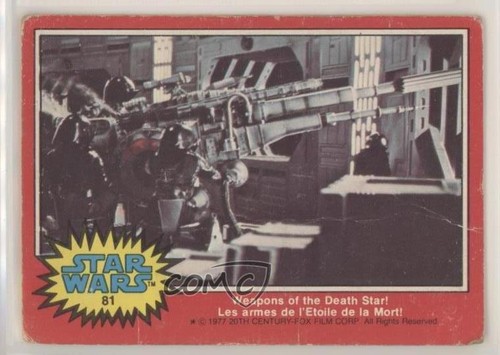 1977 OPC Star Wars #81 Weapons of the Death Star!