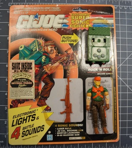 GI Joe ARAH Vintage Sonic Fighter Rock N Roll Complete Card 1991 Hasbro