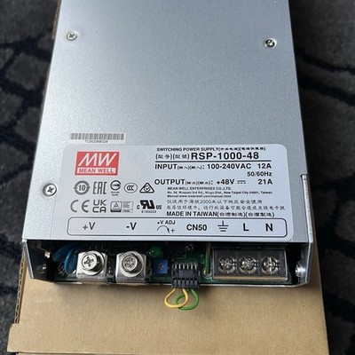 Mean Well RSP-1000-48 Input: 100-240VAC Output: 48V/21A