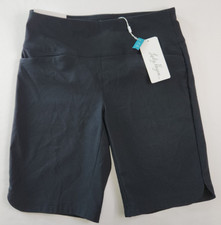 Lady Hagen Womens Solid Black 10" Inseam Pull On Shorts Size XS Tummy Control