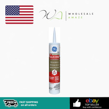 GE Advanced Silicone Caulk for Kitchen  Bathroom, 10 fl oz Cartridge-2812562