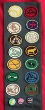 SDA Seventh-Day Adventist Pathfinder Club Sash w/ Merit Badges MV