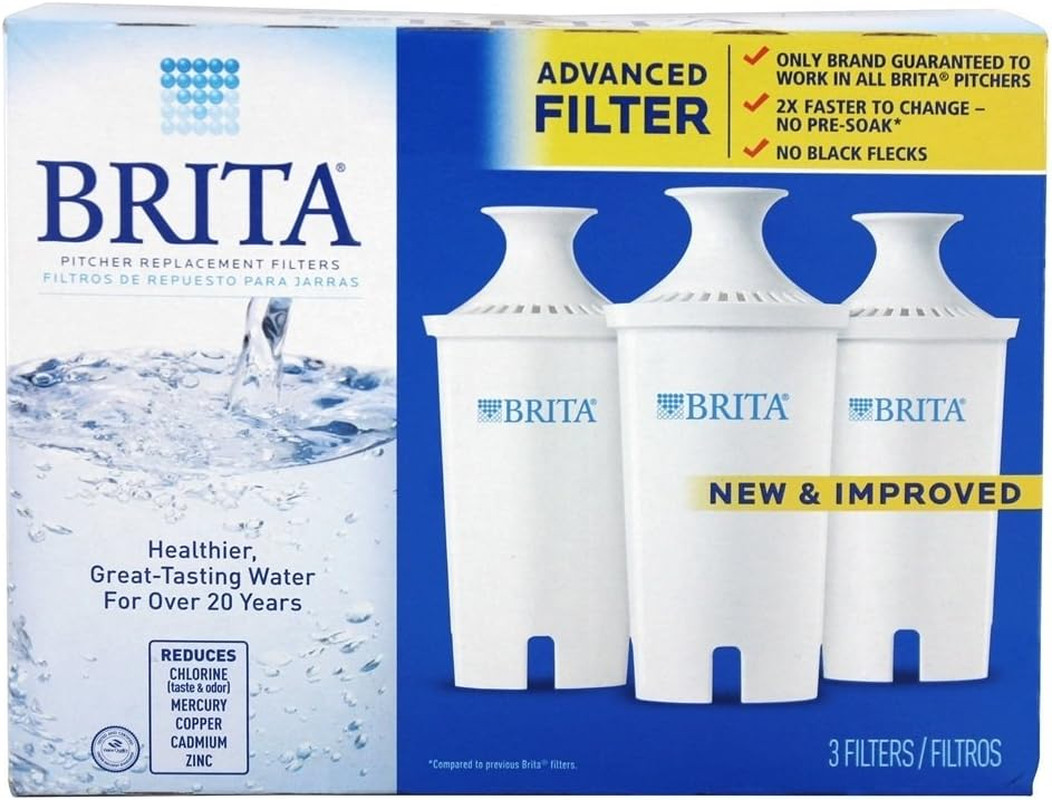 Water Pitcher Replacement Filters, White 3 Filters