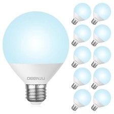 LED Vanity Light Bulbs, 60W Equivalent, Bathroom Light 10 Pack Daylight White