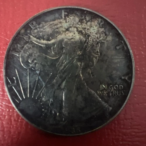 1986 American Silver Eagle Bullion $1 Coin toned