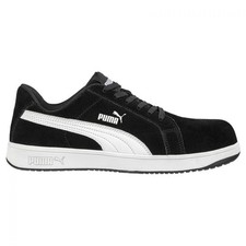 PUMA Safety Men's Iconic Suede Composite Toe EH Work Shoe Black Suede - 640015,