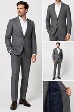 Suitsupply Washington 48L NWT Angelico Wool Suit Italy Grey Houndstooth Luxury