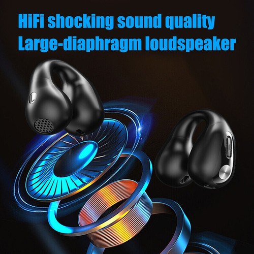 Wireless Clip On Ohrhörer Bluetooth 5.3 Open Ear Kopfhörer für Android & iPhone - Bild 12 von 16