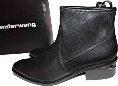 Alexander Wang Ankle Boots Kori Cutout Heel Stretch Booties 41 NEW
