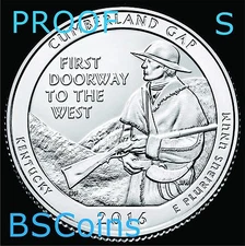 2016 S ATB Cumberland Gap, KY  PROOF Quarter Gem Deep Cameo - Ship TODAY!!