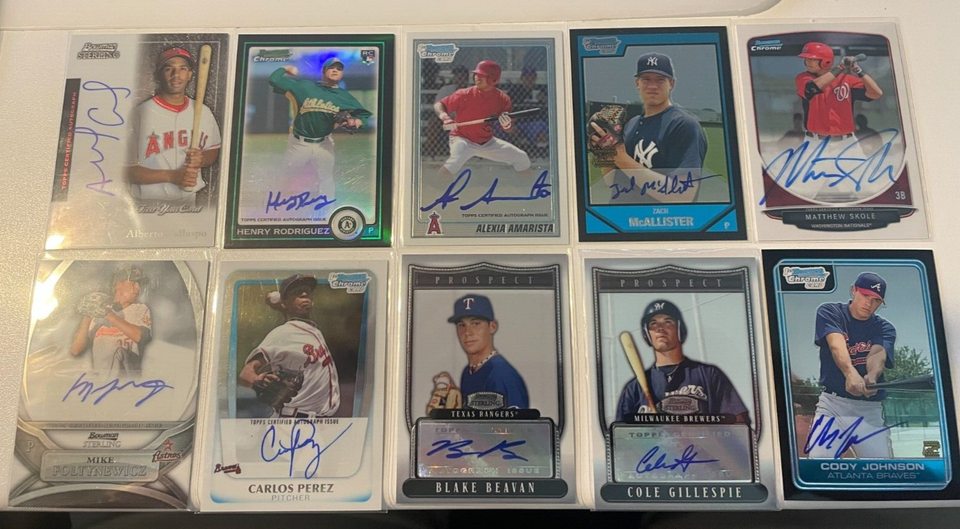 (80) MLB Baseball Auto Autograph Rookie Card RC LOT QTY x100 Book Value ...