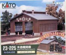 Kato N Scale Wood 2-Stall Engine House Building Kit 23225 NEW in BOX