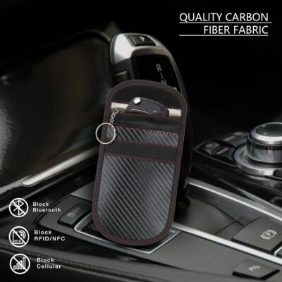 Car Anti-theft Key Fob RFID Signal Blocker Faraday Signal Blocking Pouch Bag