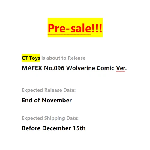 MAFEX No.096 Wolverine Comic Ver. X-MEN 6in Action Figure CT Toys Box Set - Picture 3 of 20