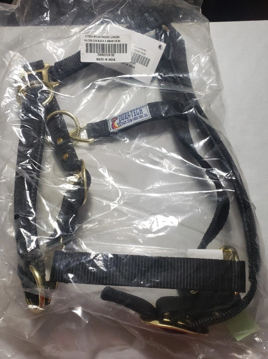 Équipré Lunge Muserolle Pour Cheval, Taille Cob, Noir, Nylon