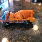 HOT WHEELS 1:64 VTG 1969 REDLINE HEAVYWEIGHTS CEMENT MIXER TRUCK ORANGE DAMAGED