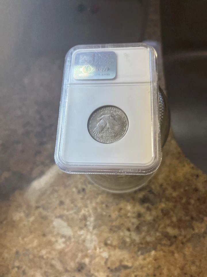 1926-D US Mint Standing Liberty Silver 25c NGC/ANACS MS64 Great Looking Specimen - Image 3 of 4