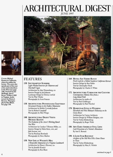 Micheal Keaton июнь 1997 архитектурный дайджест все американский загородный дом специальный - Изображение 4 из 4