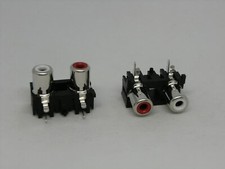 2x RCA AV Audio Video Socket Jack AV2-5 2 Holes Red White 2-Pins 4 Pins Total