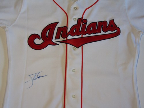 1990s Vintage Jim Thome Signed Cleveland Indians Jersey Size 42 COA Made in US - Picture 4 of 19