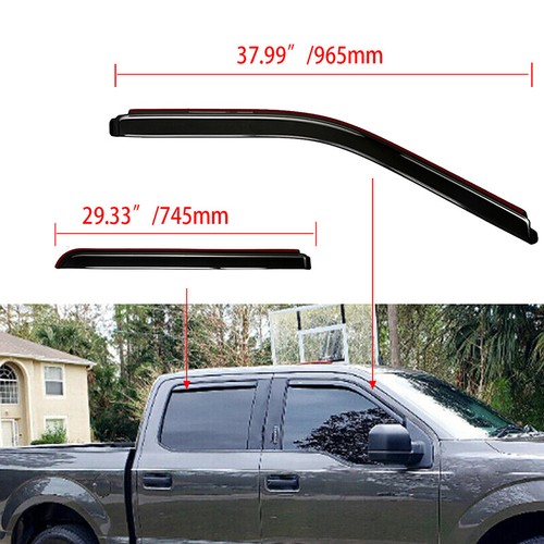 InChannel Vent Sun Shade Window Visor FIT for Ford F150 F150 Crew Cab