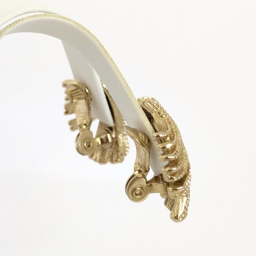 Vintage Monet Mirador Spray goldfarbene Heuhaufen Ohrclips 60er Jahre signiert - Bild 4 von 10