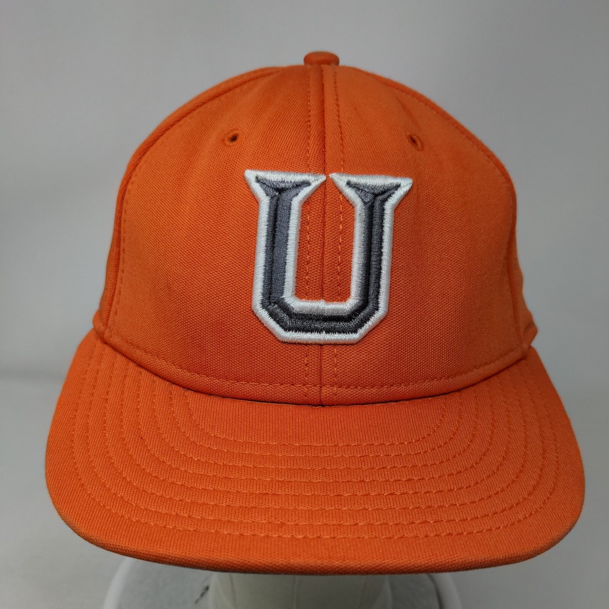 The Game Fitted Hat Orange Size M Embroidered U Logo 100 