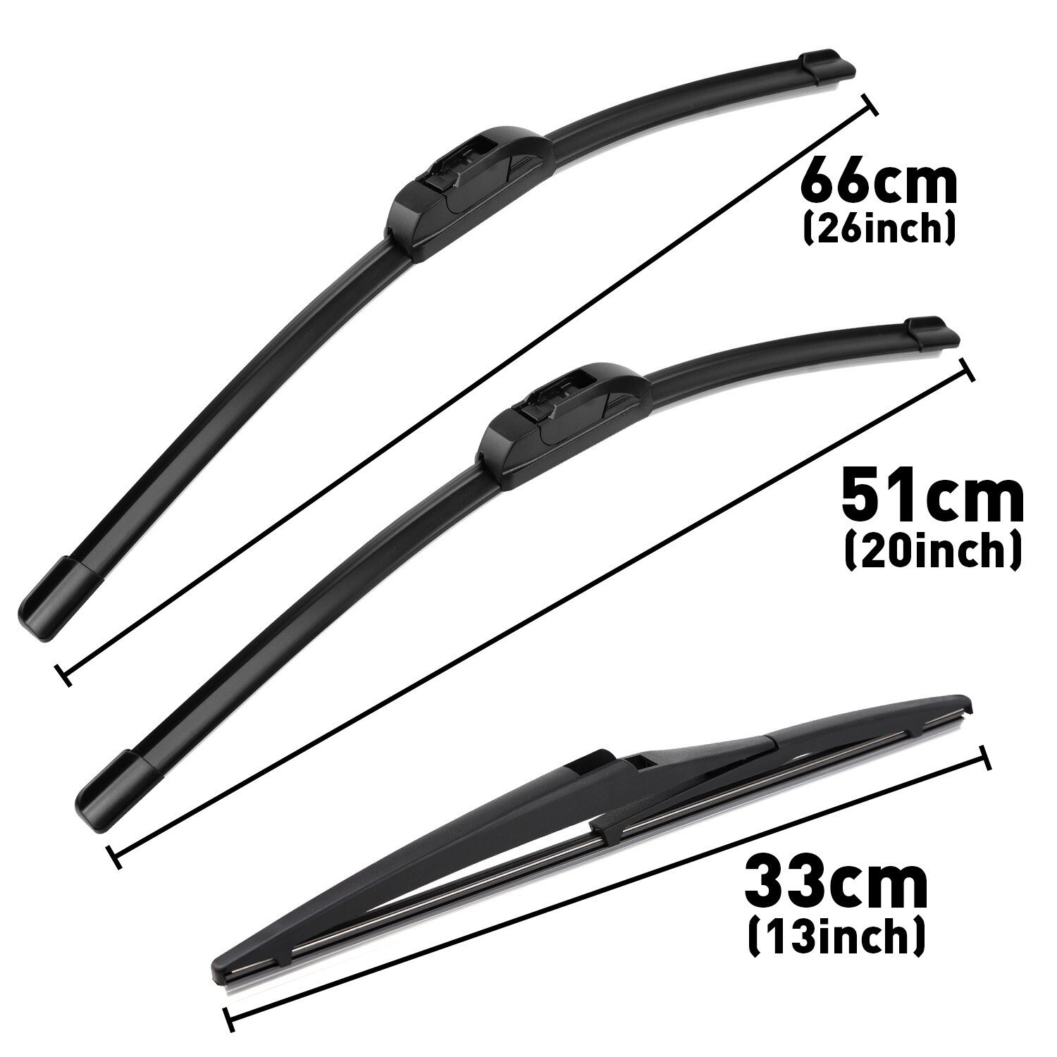 Toyota Highlander 2007-2013 26 20 12 Inch Wiper Blade Kit