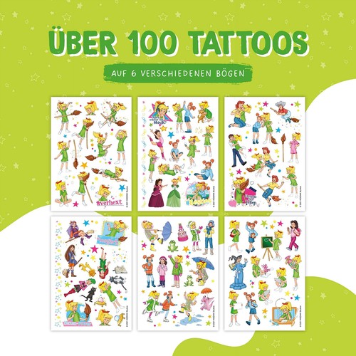 100 Tattoos für Kinder - Hautfreundliche Kindertattoos Bibi Blocksberg - kind... - Bild 2 von 7