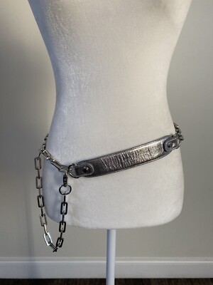Adjustable Metal Belt Silver Geometric s-l400.jpg main image 3