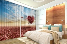 3D Red Love Tree ZHUA2908 Photo Curtain Window Blockout Fabric Amy 2023