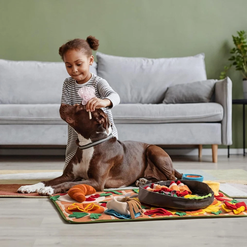 Mewoofun Snuffle Mat Pet Snuffle Mat for Dogs Dog Feeding Mat Interactive Toys - Image 3 of 4