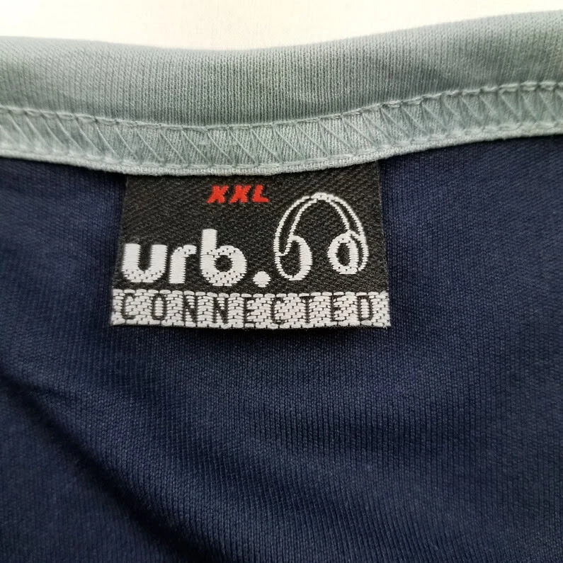 Urb. Connected T Shirt Mens 2XL XXL Blue Short Sleeves Ringer Tee Stretch Casual - Image 4 of 4