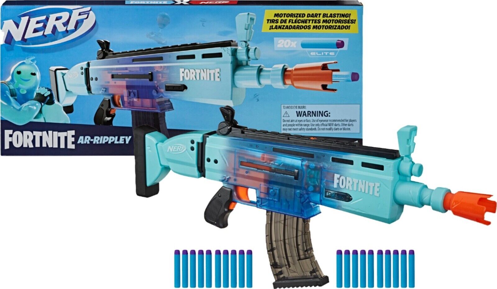 NERF Fortnite AR-Rippley Blaster Toys - Zavvi US